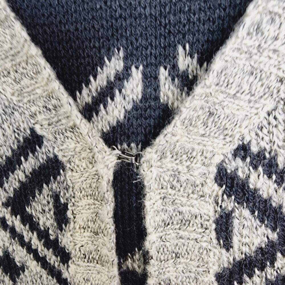 Wishlist Grey Aztec Longline Duster Cardigan Sweater - Geometric Boho - M/L - Picture 4 of 8